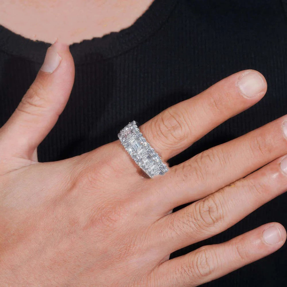 Custom Eternity VVS Moissanite Rings – VVS Gemstone 925 Sterling Silver