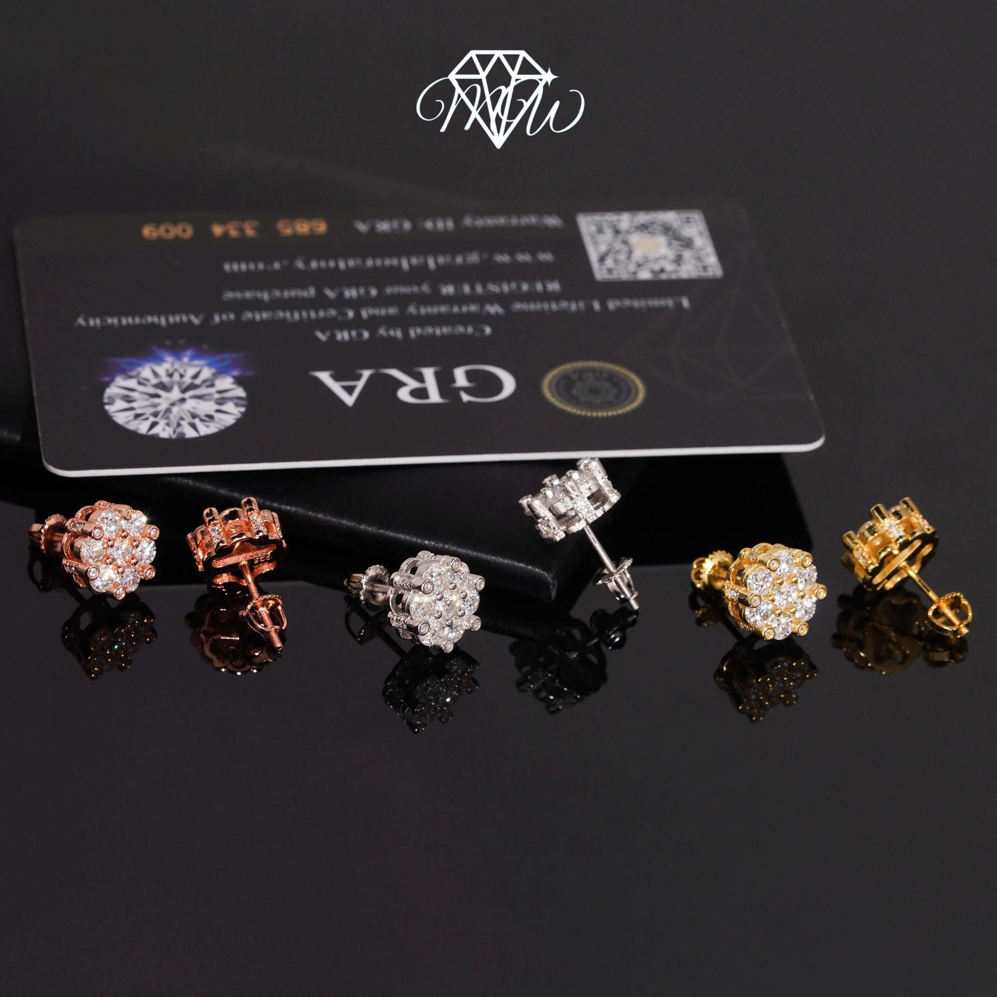 Unisex 10mm Iced Out Moissanite Stud Earrings – VVS Hip Hop Diamond Jewelry in 925 Sterling Silver with Gold Plated Finish