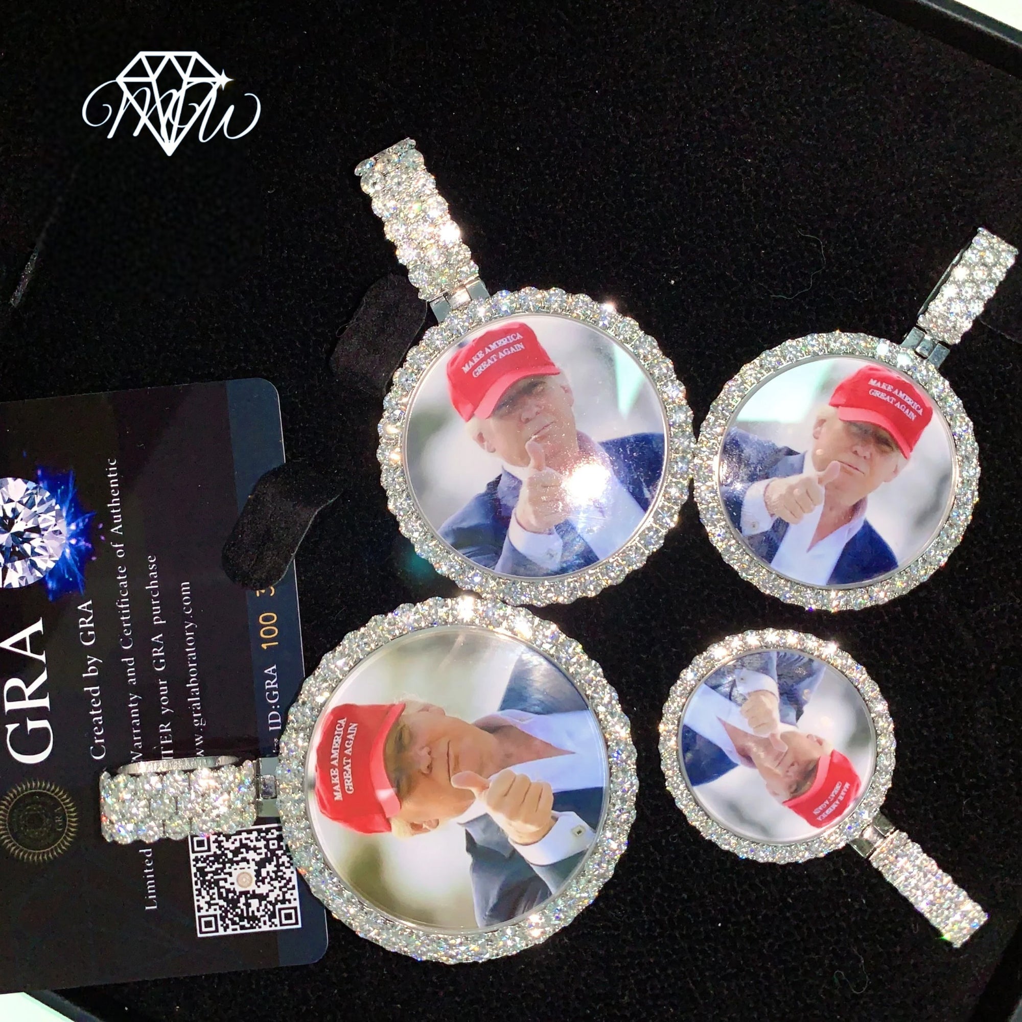 Custom Moissanite Photo Pendant – Waterproof Hip Hop Remembrance Jewelry