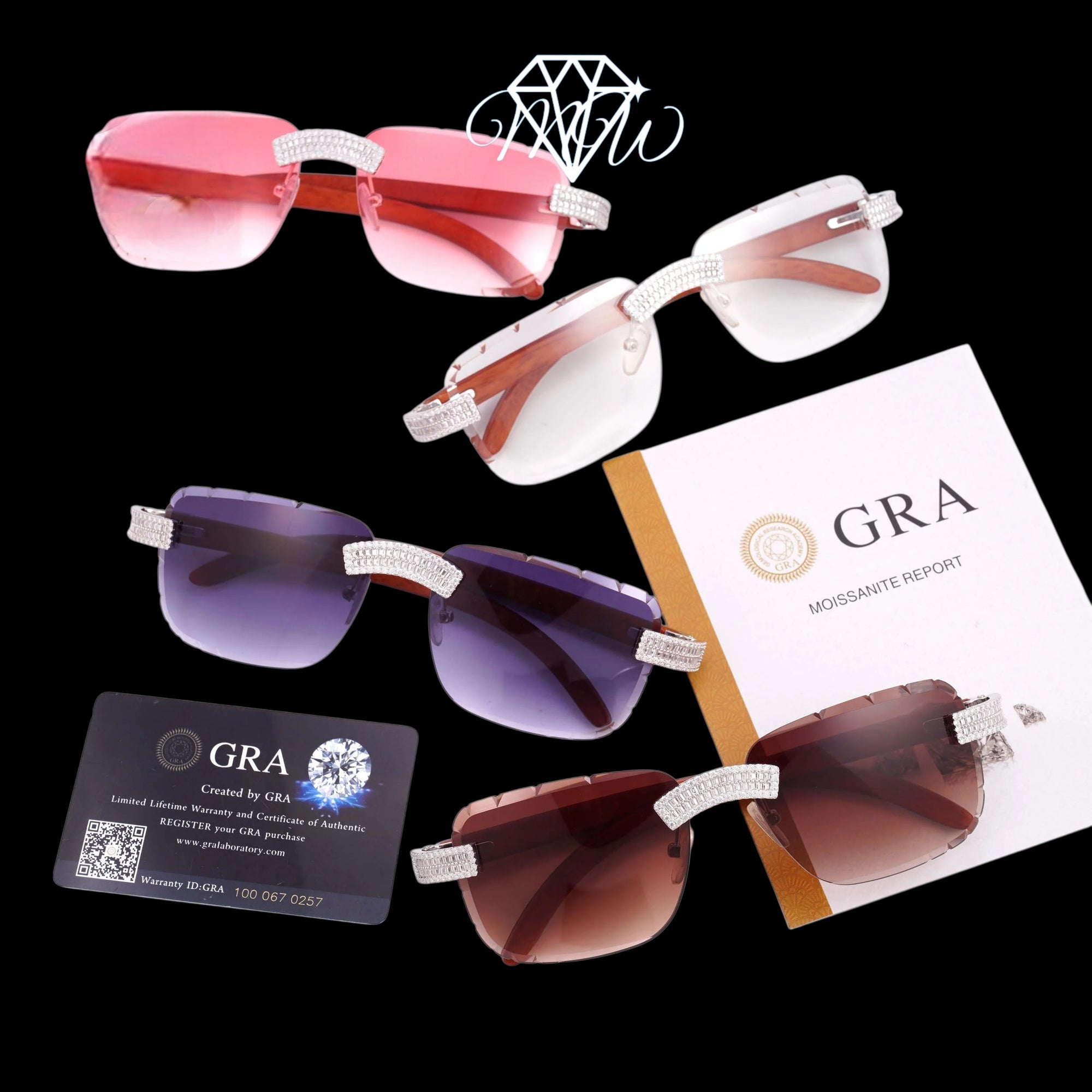 Luxury Moissanite Sunglasses – VVS Iced Out 925 Silver & Gold Plated