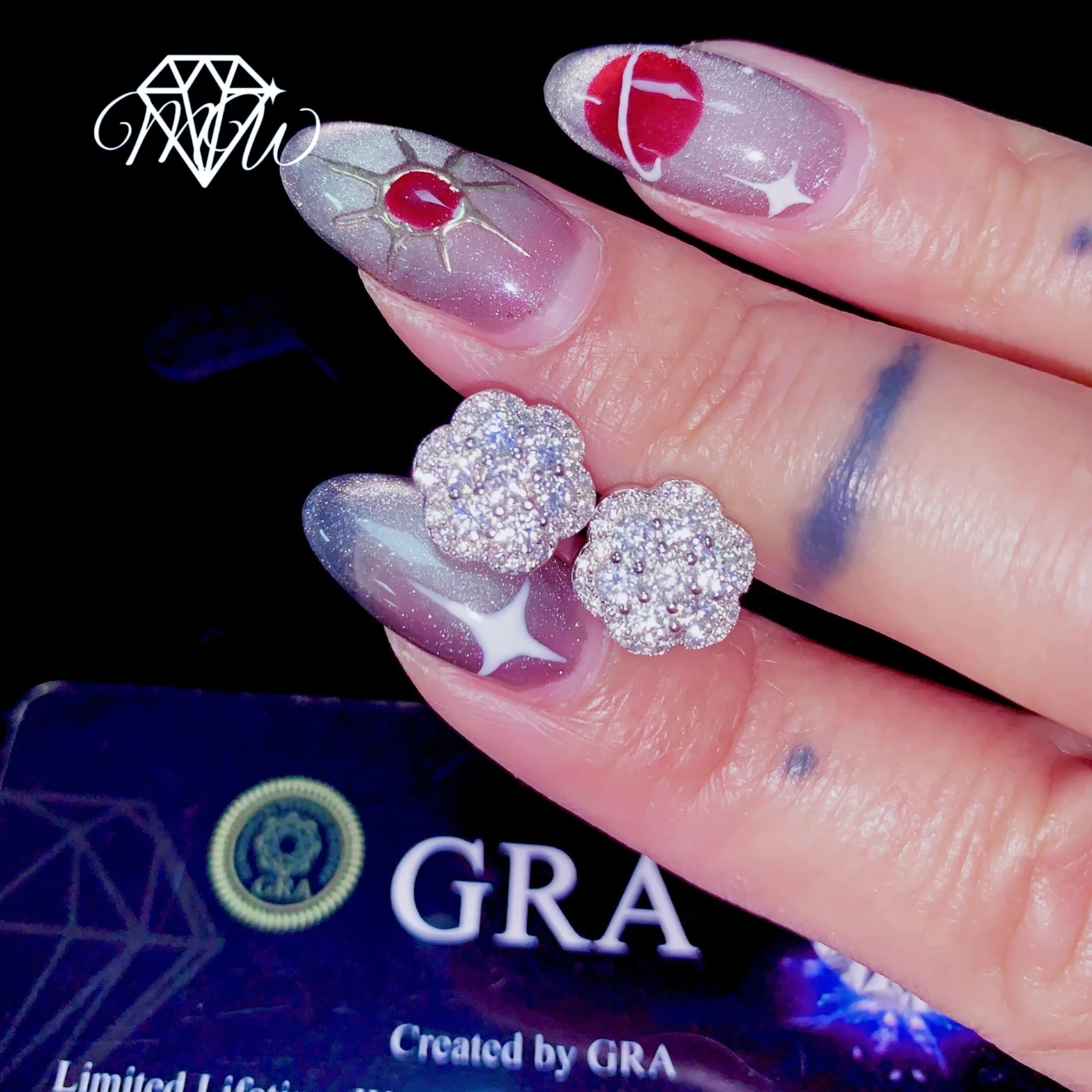 VVS Moissanite 10mm Flower Stud Earrings – Iced Out Hip Hop Jewelry in Gold-Plated 925 Sterling Silver