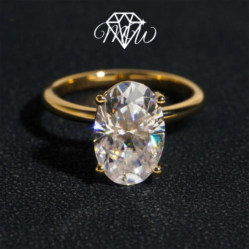 10K Yellow Gold Moissanite Engagement Ring –  Luxury