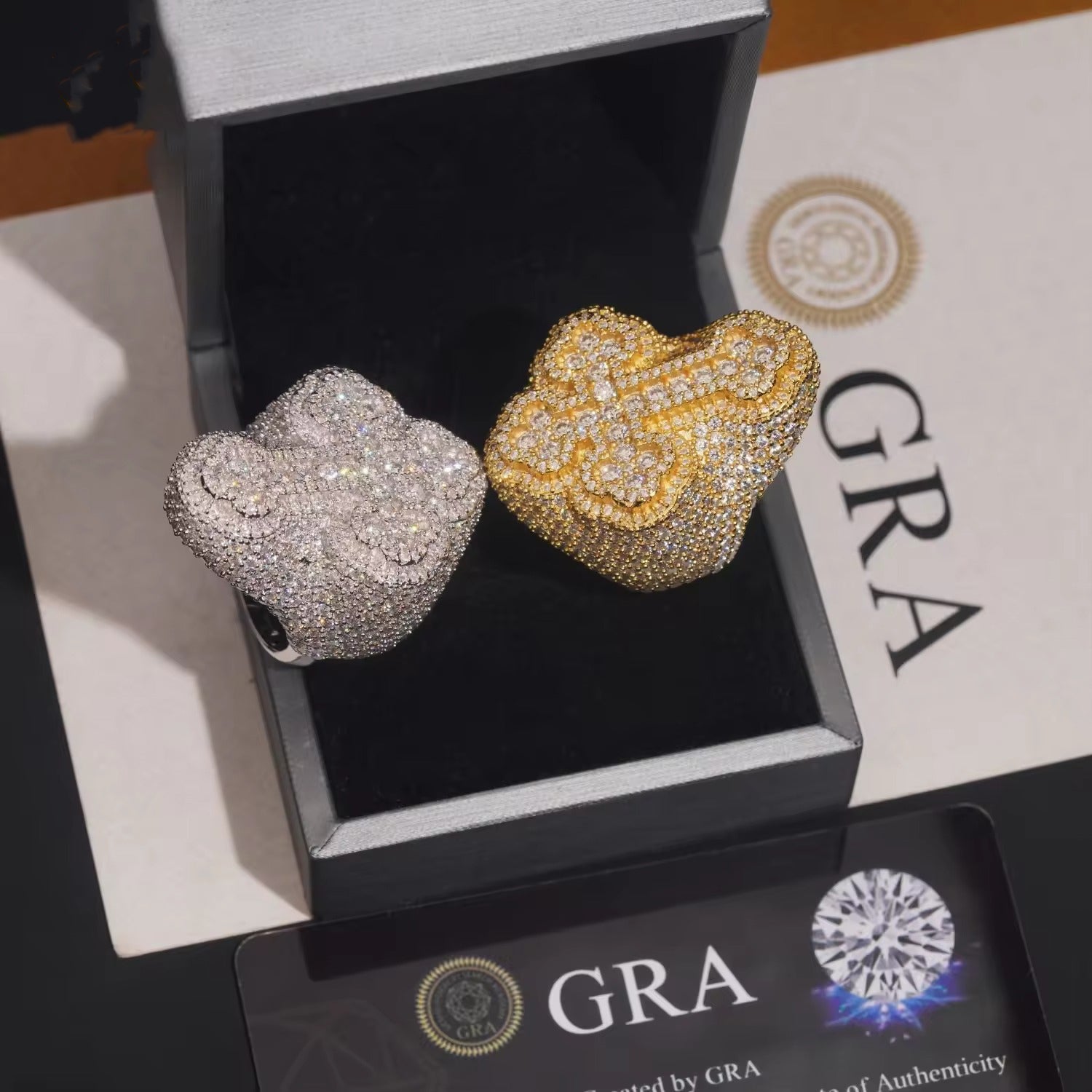 Iced Out Cross Ring - VVS Moissanite Diamond 925 Sterling Silver Custom Jewelry