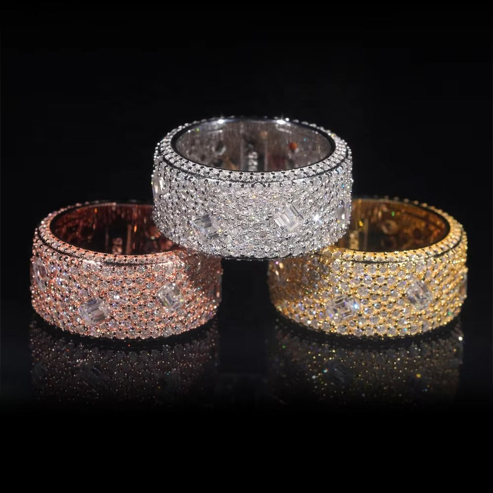 Custom Eternity VVS Moissanite Rings – VVS Gemstone 925 Sterling Silver