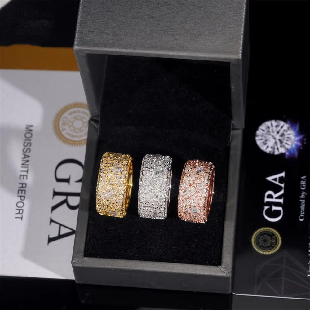 Custom Eternity VVS Moissanite Rings – VVS Gemstone 925 Sterling Silver