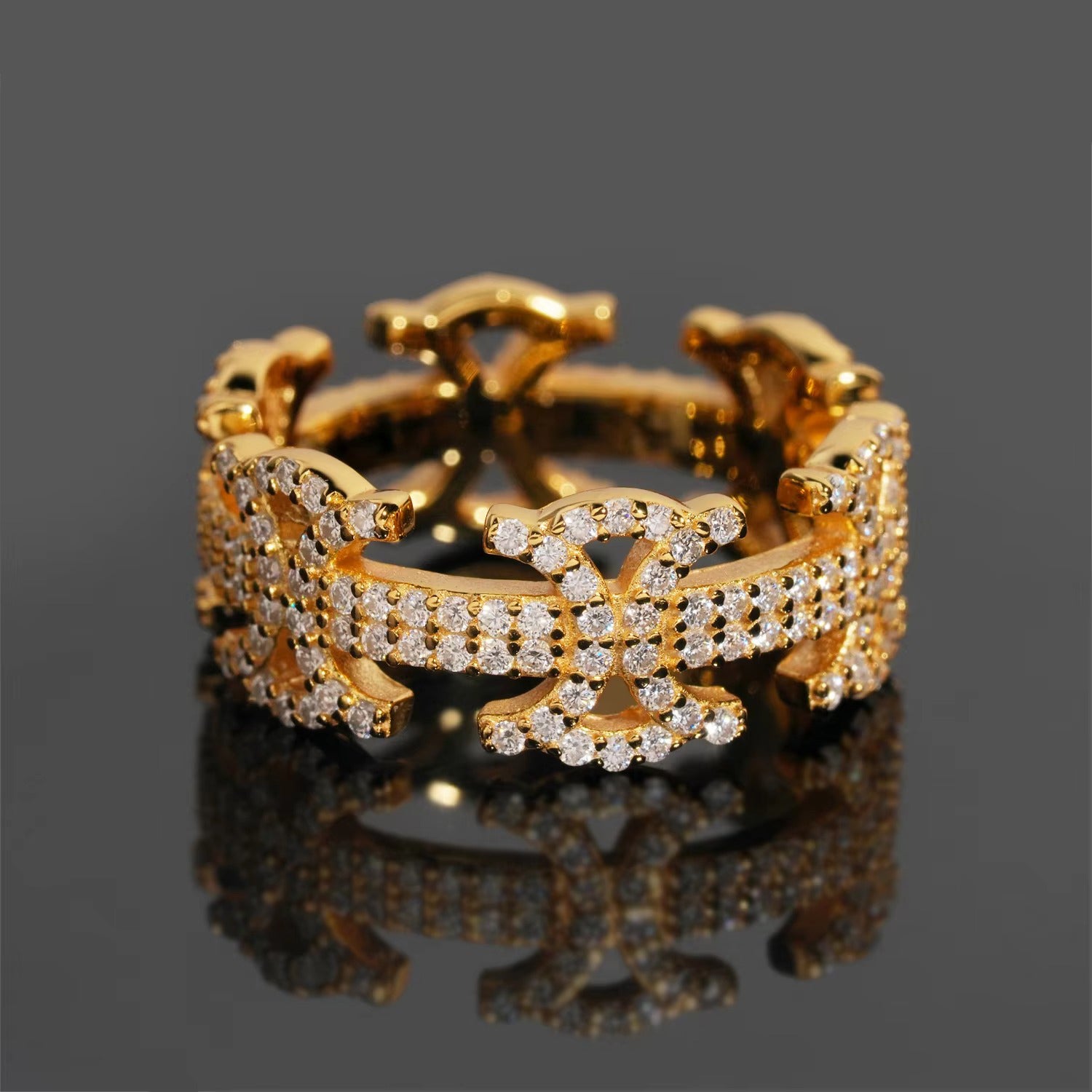 Bowknot Eternity VVS Moissanite Ring – Iced Out 925 Sterling