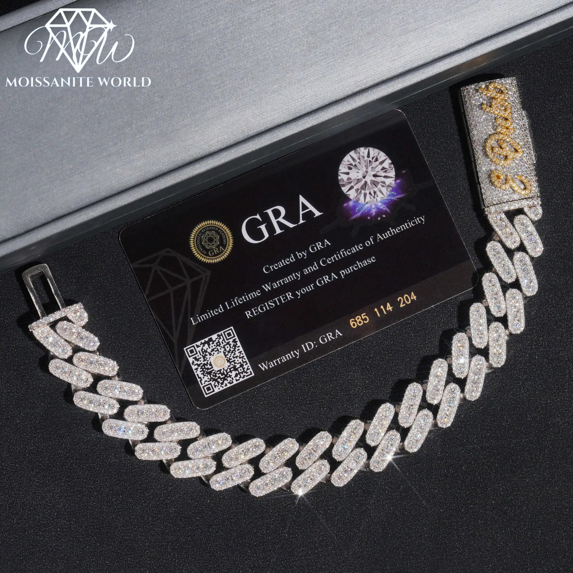 Custom Name Cuban Link Bracelet – 15MM Iced Out 3-Row Clasp | Hip Hop Jewelry for Men