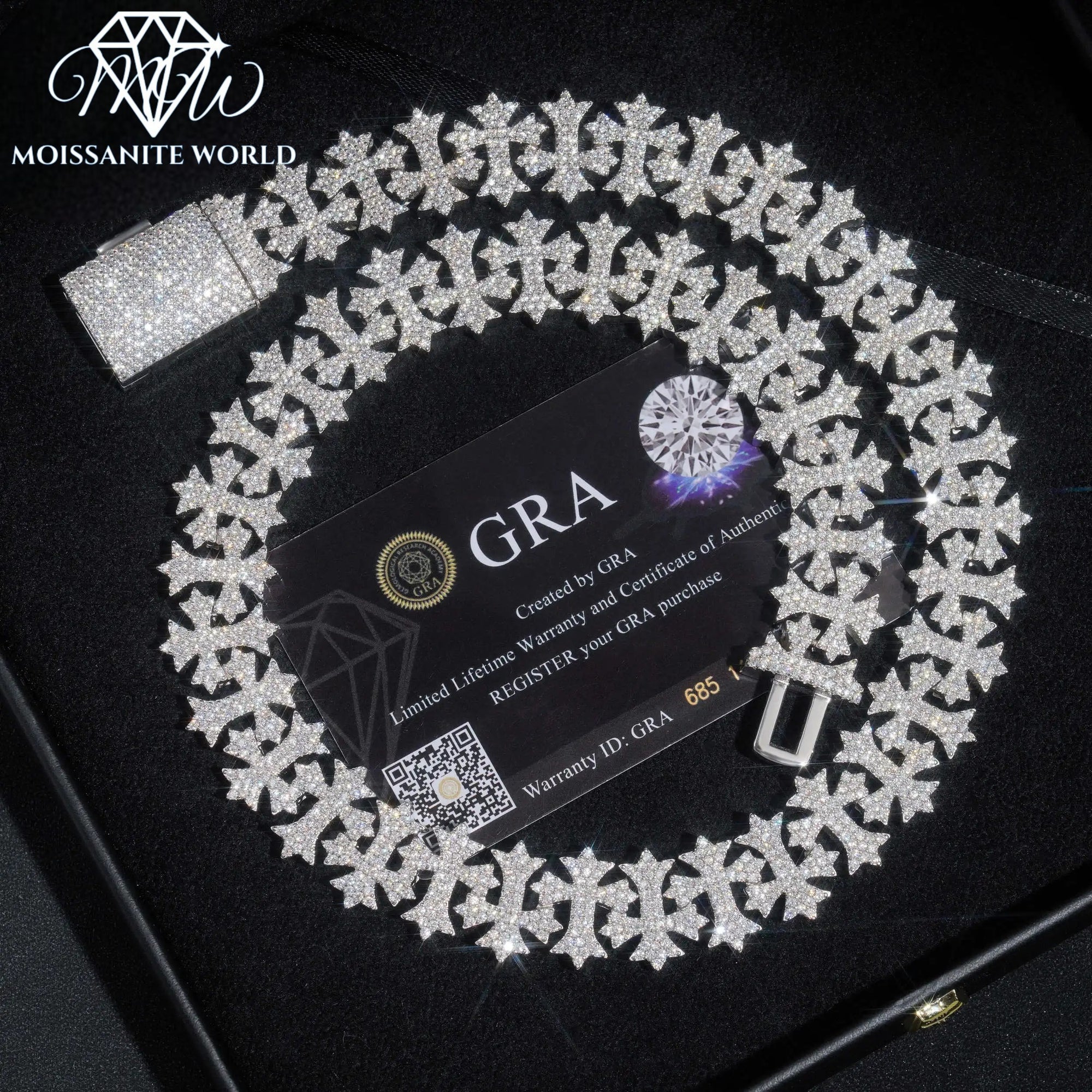 18MM Moissanite Cross Cuban Chain for Men – Solid 925 Silver, Gold-Plated